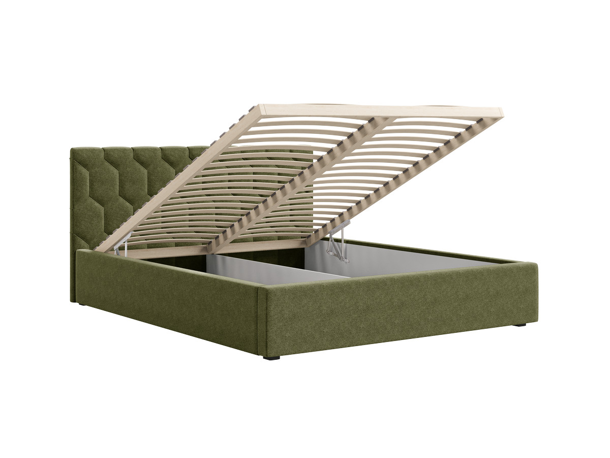 Lit coffre ROCCA tissu chenille