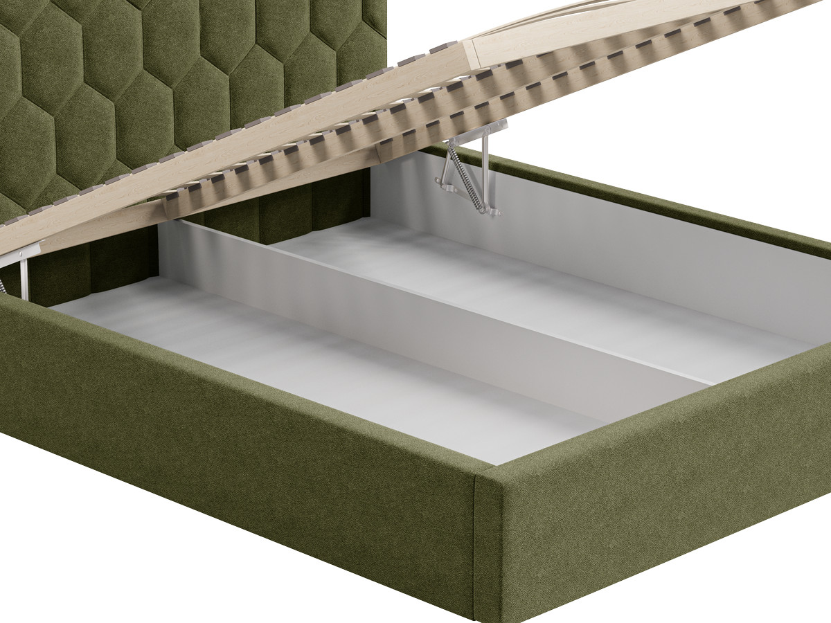 Lit coffre ROCCA tissu chenille