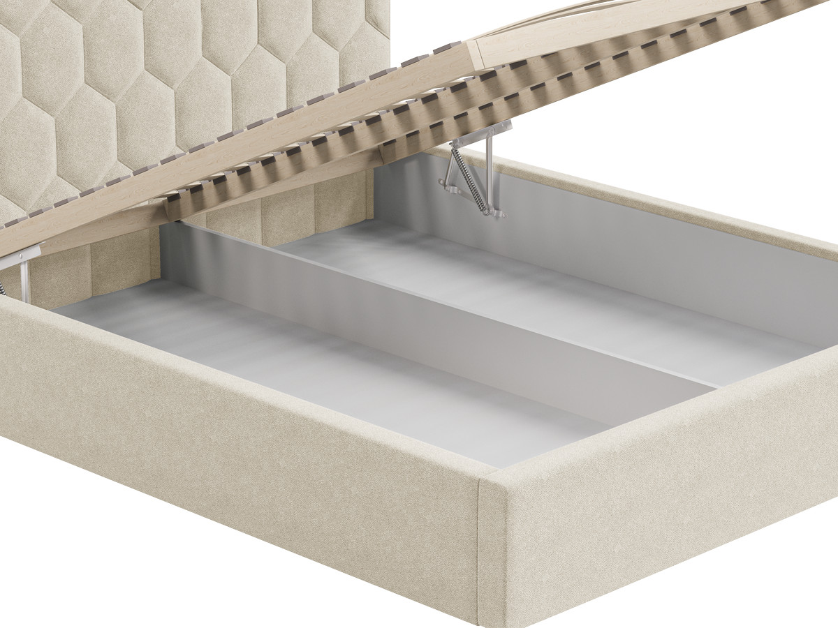 Lit coffre ROCCA tissu chenille