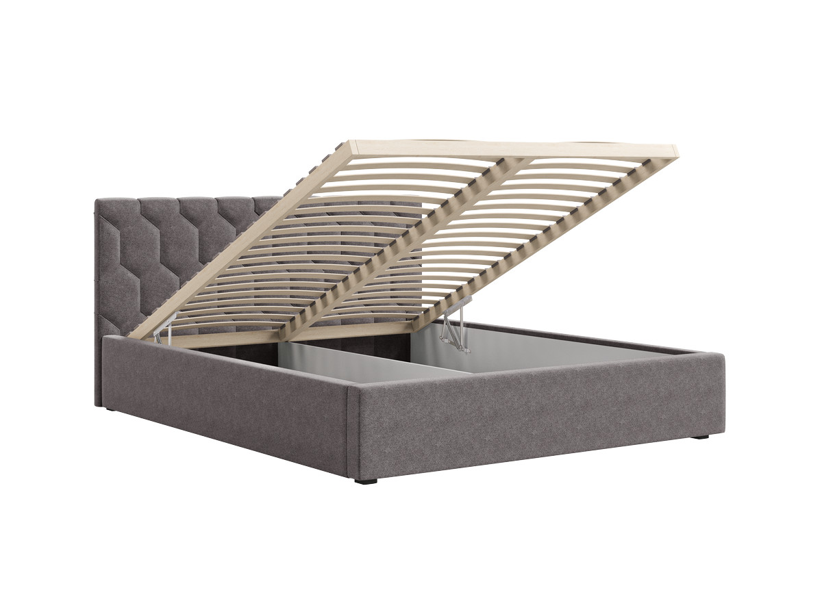 Lit coffre ROCCA tissu chenille