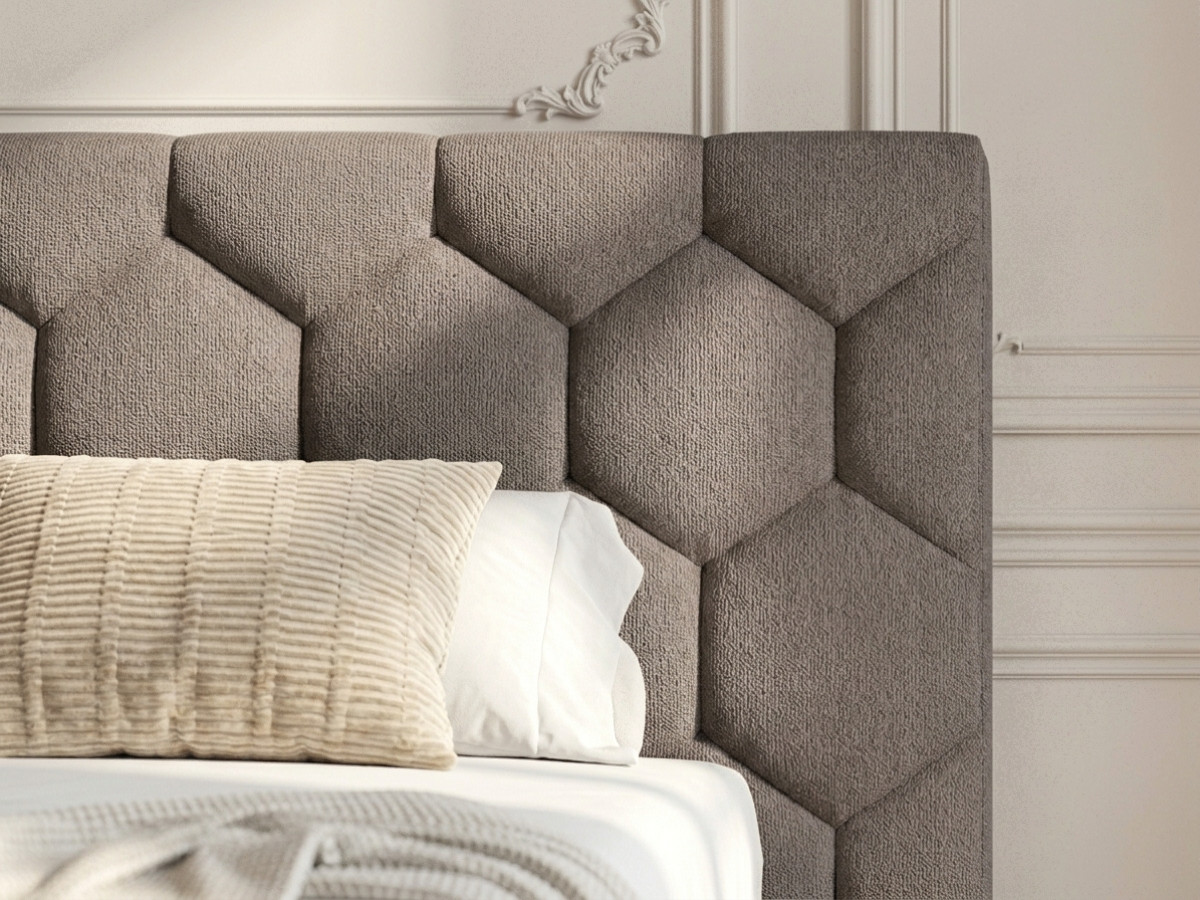 Lit coffre ROCCA tissu chenille