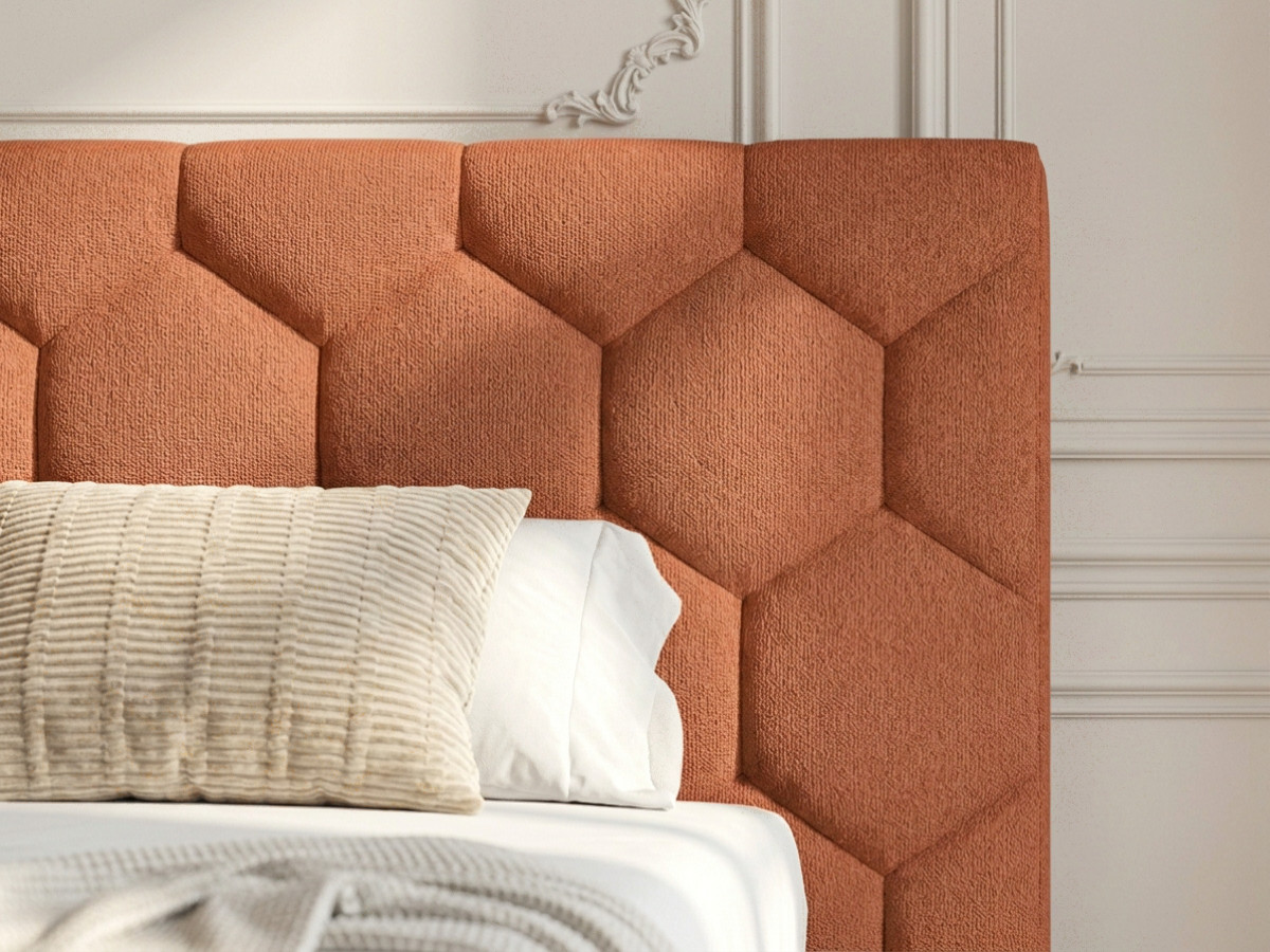 Lit coffre ROCCA tissu chenille