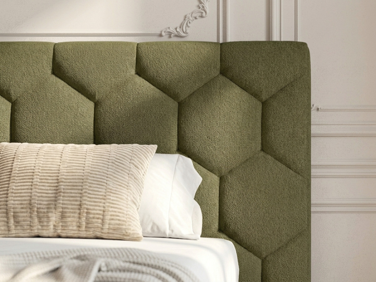 Lit coffre ROCCA tissu chenille