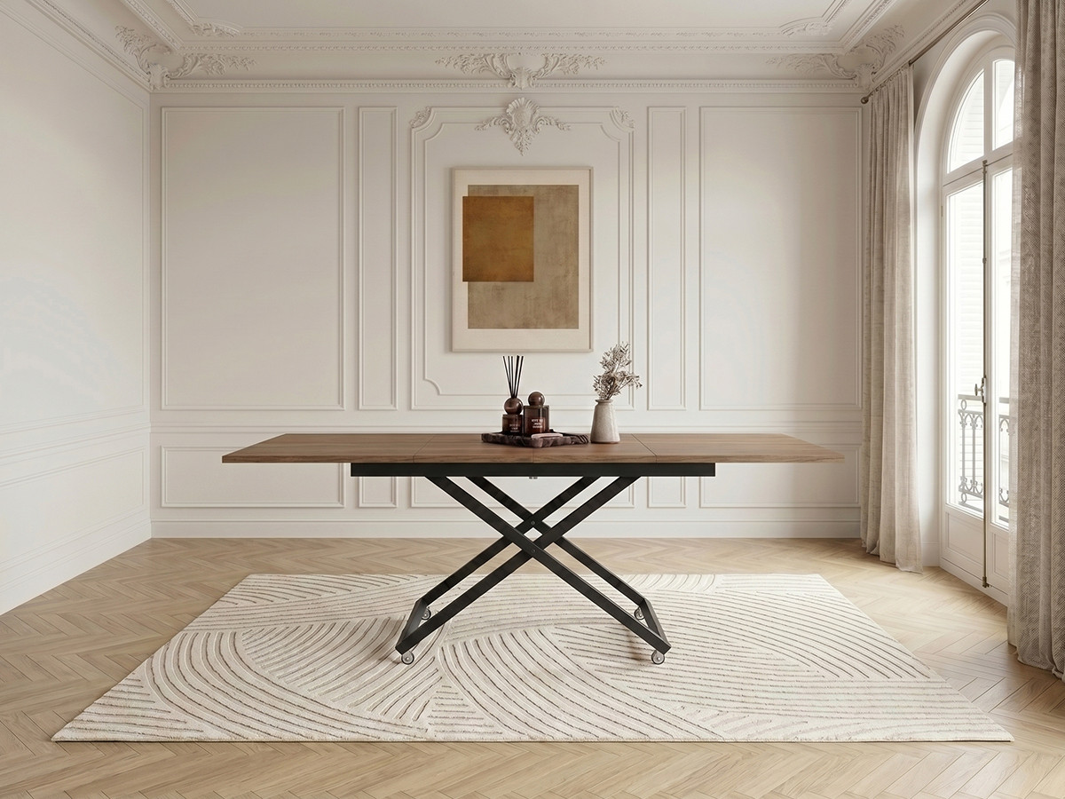 Verlengbare en in hoogte verstelbare salontafel DIANA