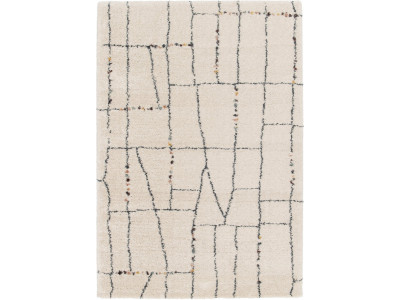 Tapis poils longs SKYLA motif abstrait