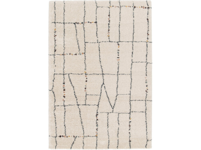 Tapis poils longs SKYLA motif abstrait