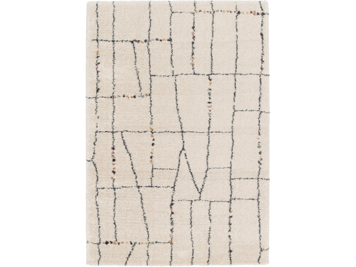 Hoogpolig vloerkleed SKYLA met abstract motief