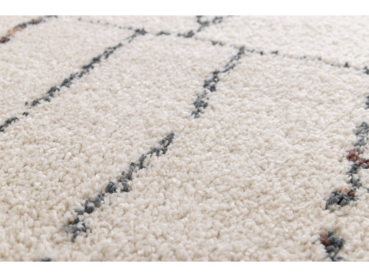 Hoogpolig vloerkleed SKYLA met abstract motief