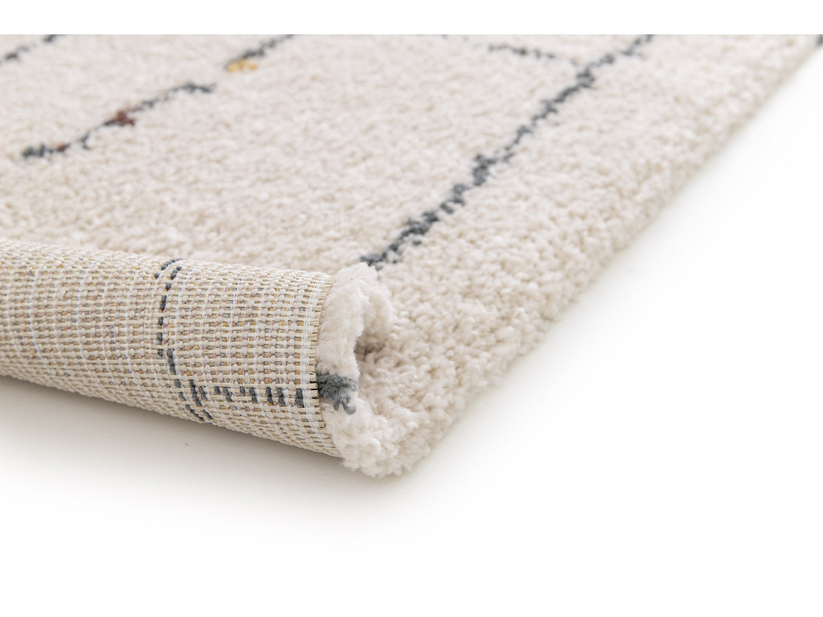 Hoogpolig vloerkleed SKYLA met abstract motief