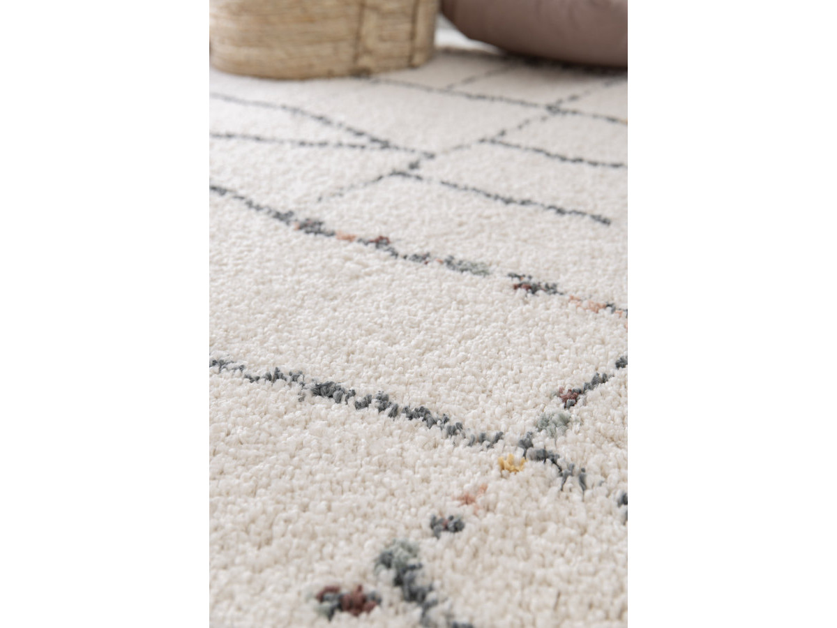 Tapis poils longs SKYLA motif abstrait