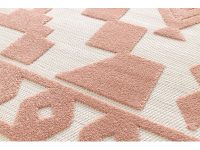 Tapis poils ras ABIGAELLE motif abstrait