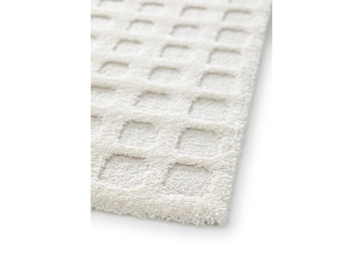 Tapis poils ras LARRY motif abstrait beige — vue 6