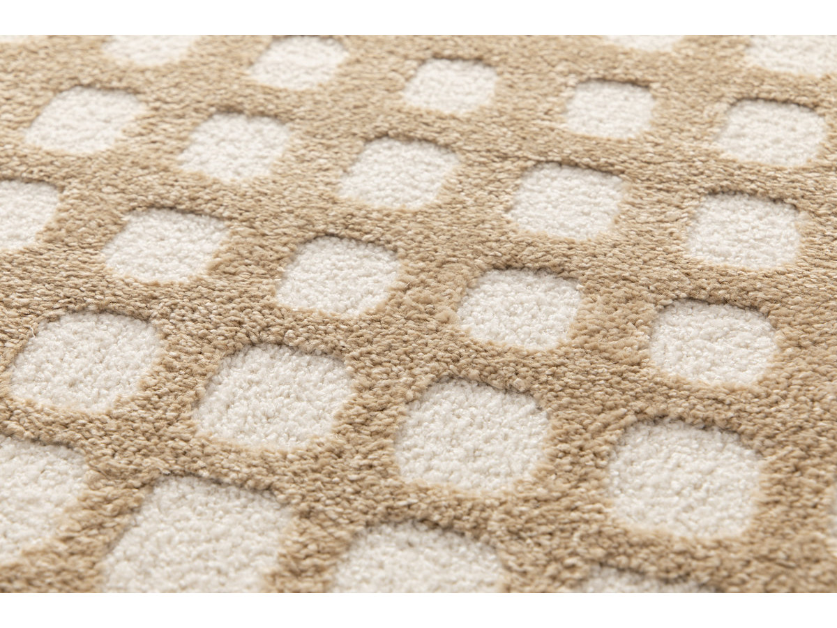 Tapis poils ras LARRY motif abstrait marron — vue 4
