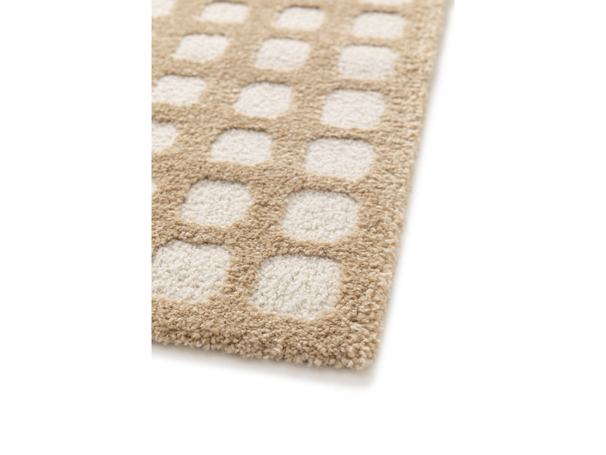 Tapis poils ras LARRY motif abstrait marron — vue 6