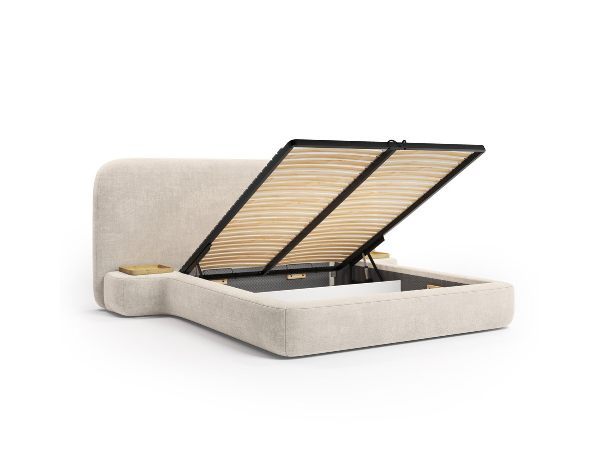 Elektrisch bed met opbergruimte AURAE en geïntegreerde nachtkastjes