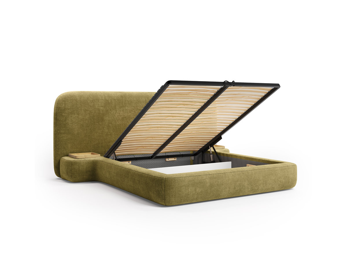 Elektrisch bed met opbergruimte AURAE en geïntegreerde nachtkastjes