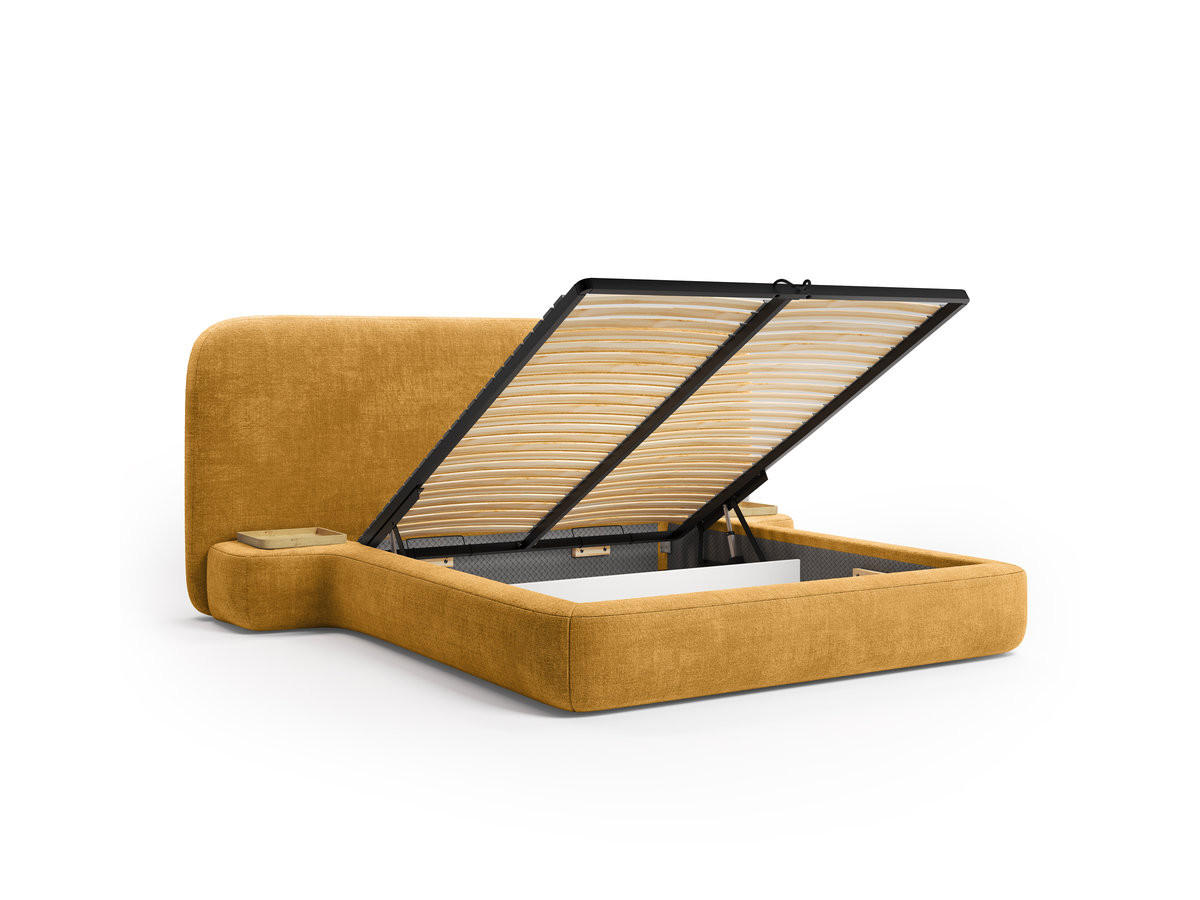 Elektrisch bed met opbergruimte AURAE en geïntegreerde nachtkastjes