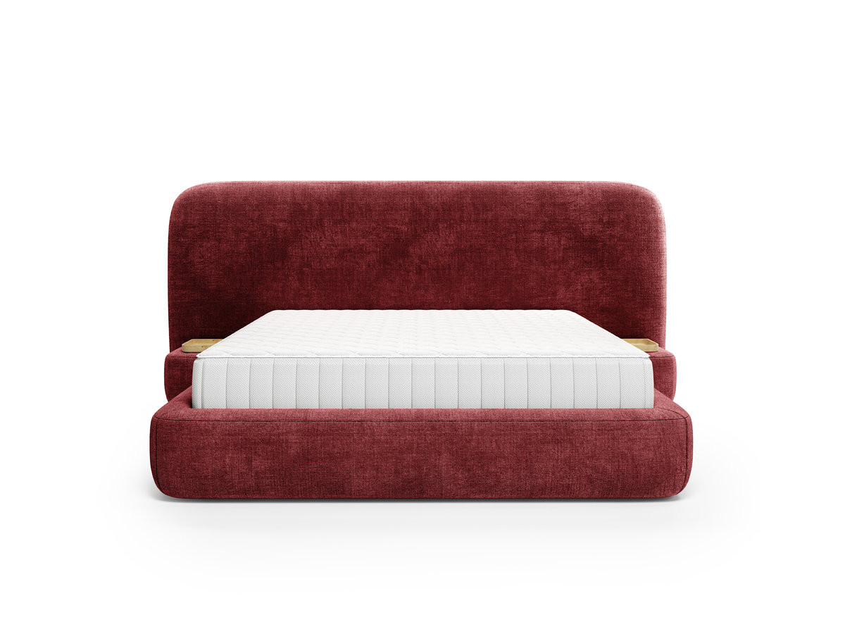 Set met opbergbed AURAE met geïntegreerde nachtkastjes + matras