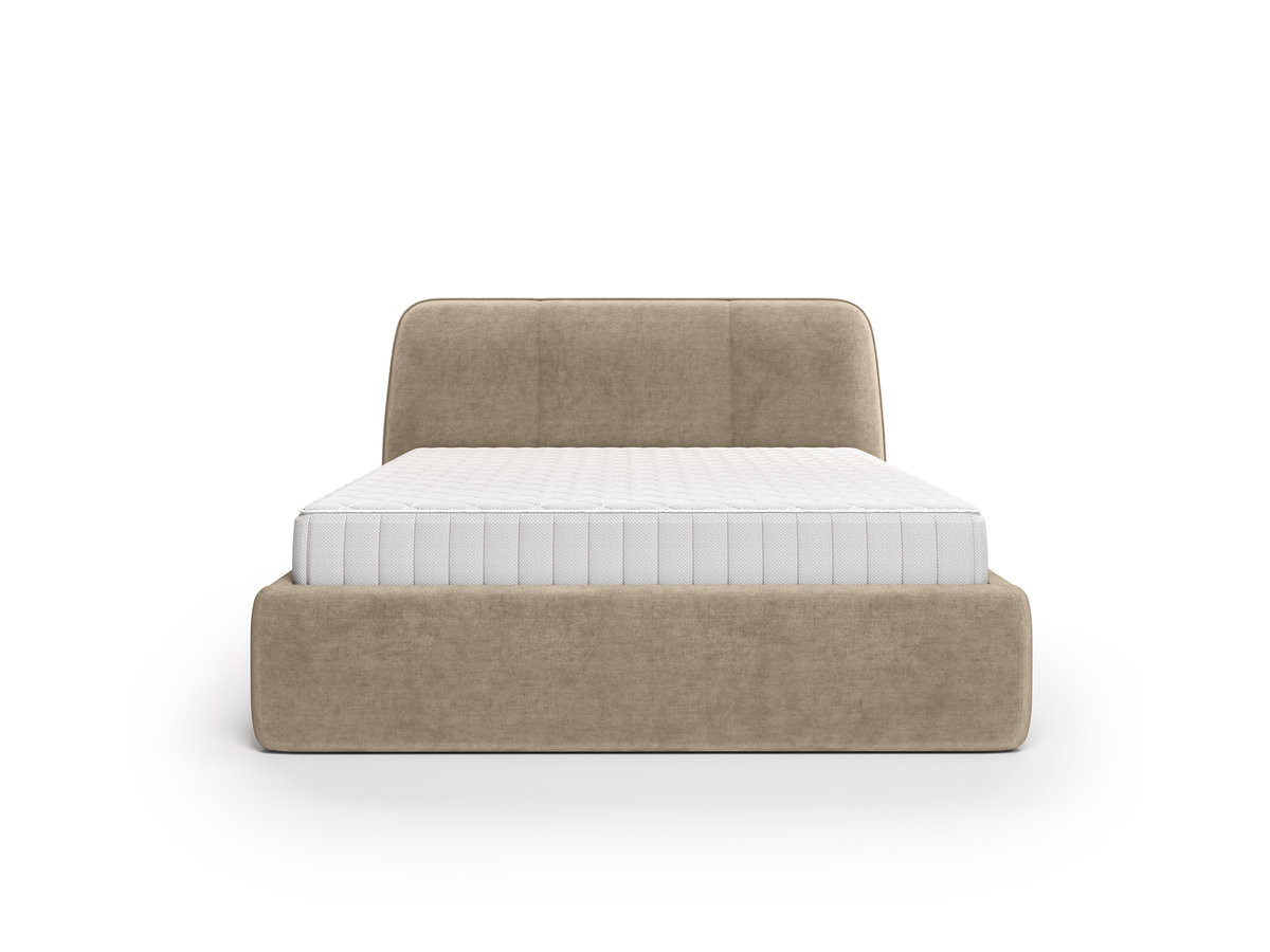 Set met opbergbed MOONA in glad fluweel + matras