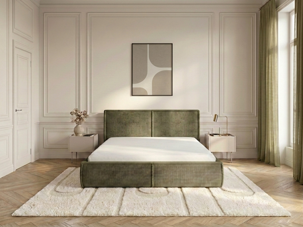 Lit coffre PALATIUM velours vert — vue 6