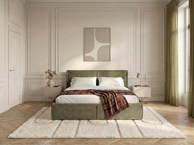 Lit coffre PALATIUM tissu velours