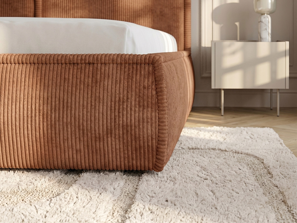 Lit coffre PALATIUM tissu velours