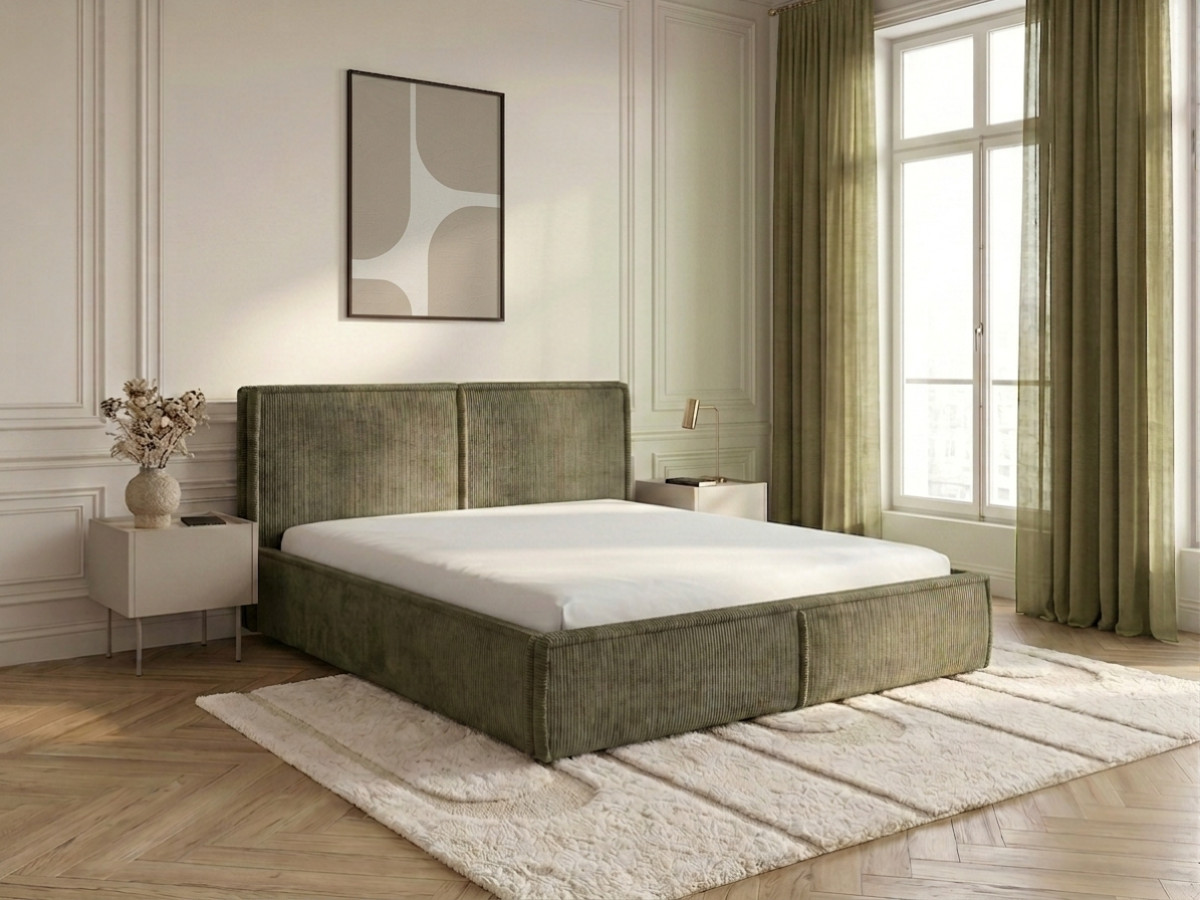 Lit coffre PALATIUM tissu velours