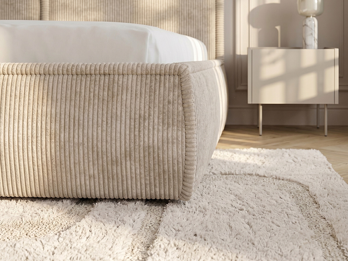 Lit coffre PALATIUM tissu velours