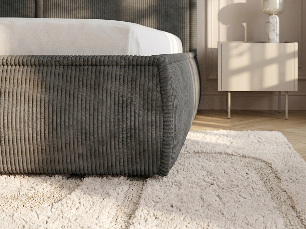 Lit coffre PALATIUM tissu velours
