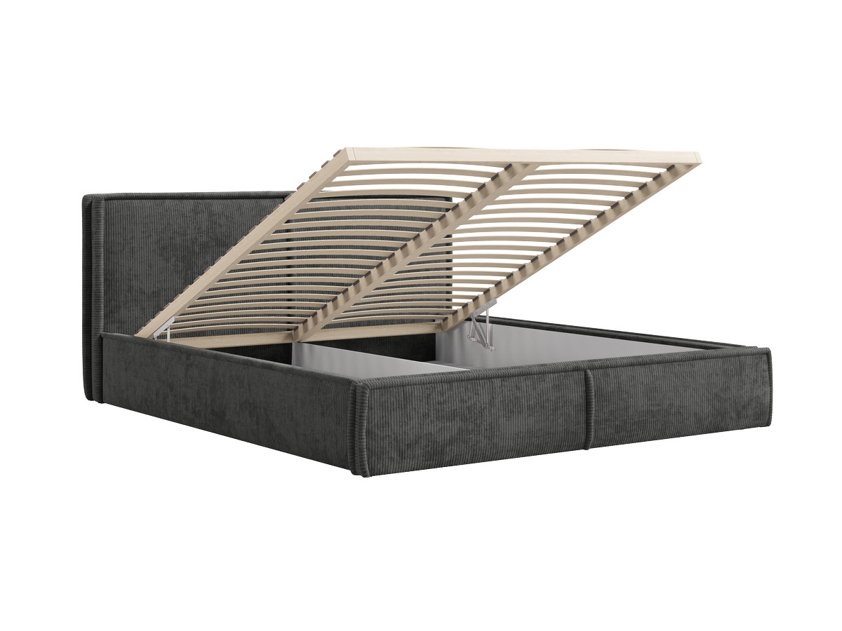 Bed met opbergruimte PALATIUM van fluweelstof