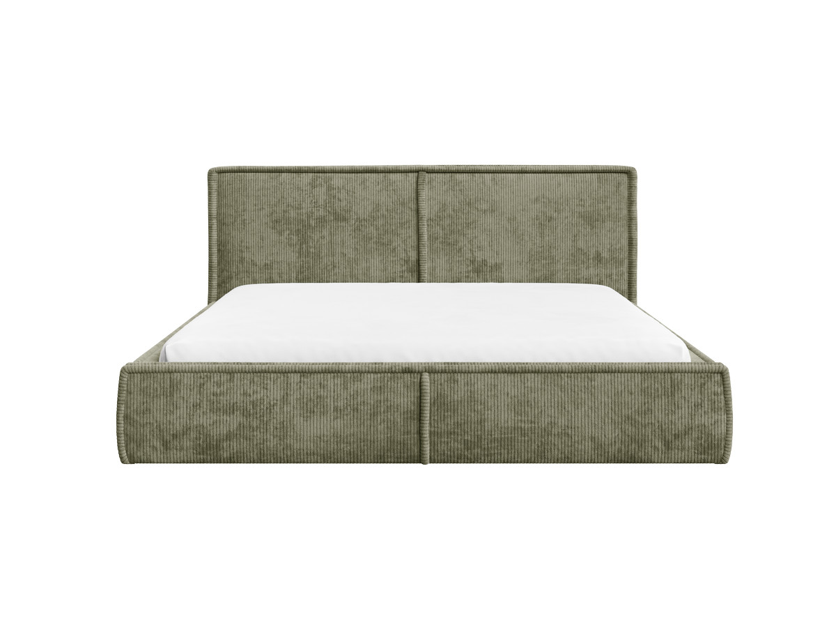 lit coffre palatium tissu velours de couleur vert
