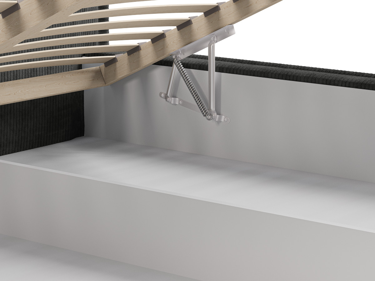 Bed met opbergruimte PALATIUM van fluweelstof