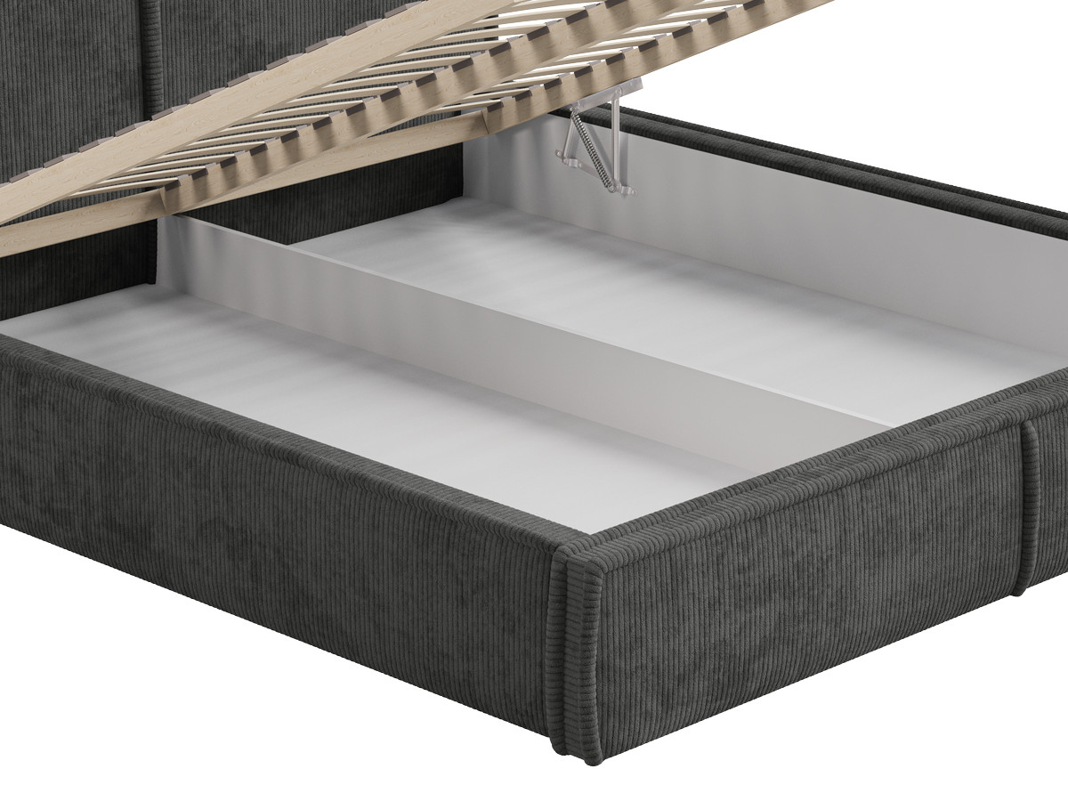 Lit coffre PALATIUM tissu velours