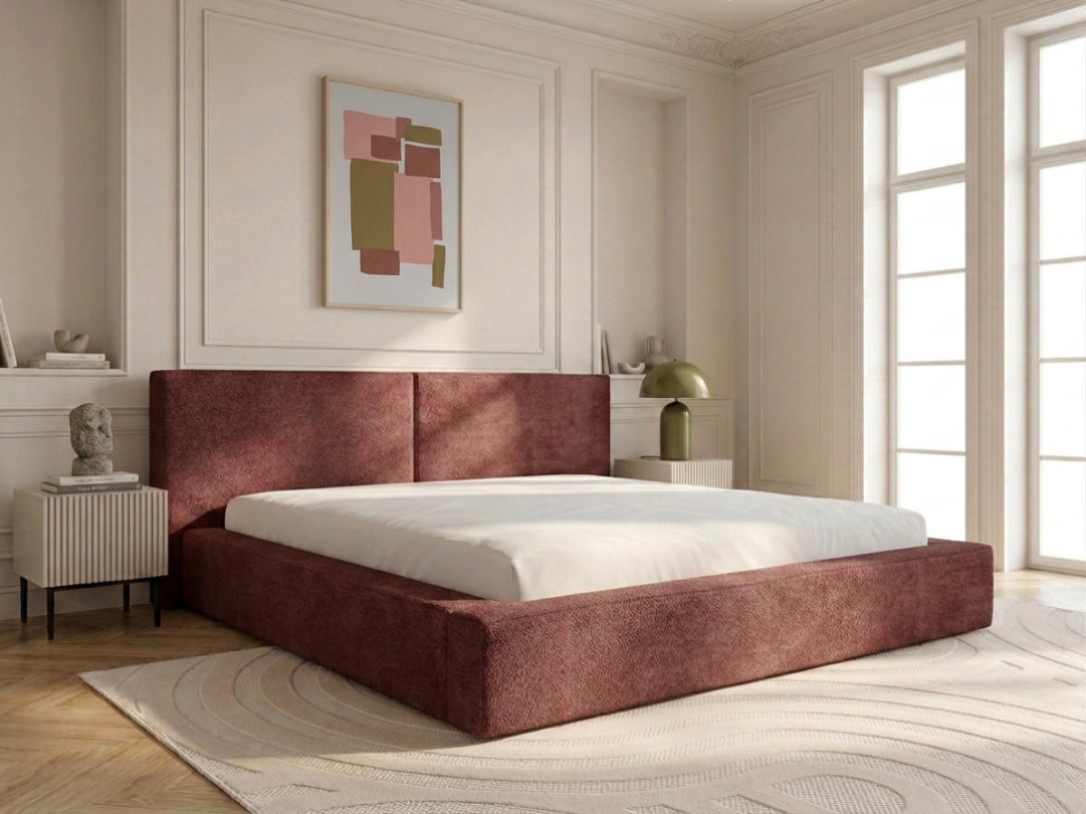 VICTOIRE-opbergbed van boucléstof