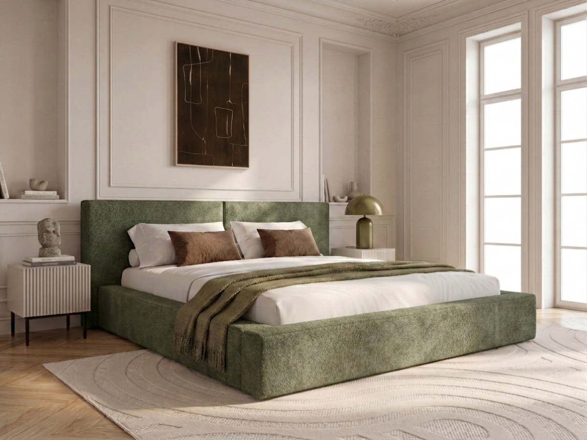 VICTOIRE-opbergbed van boucléstof