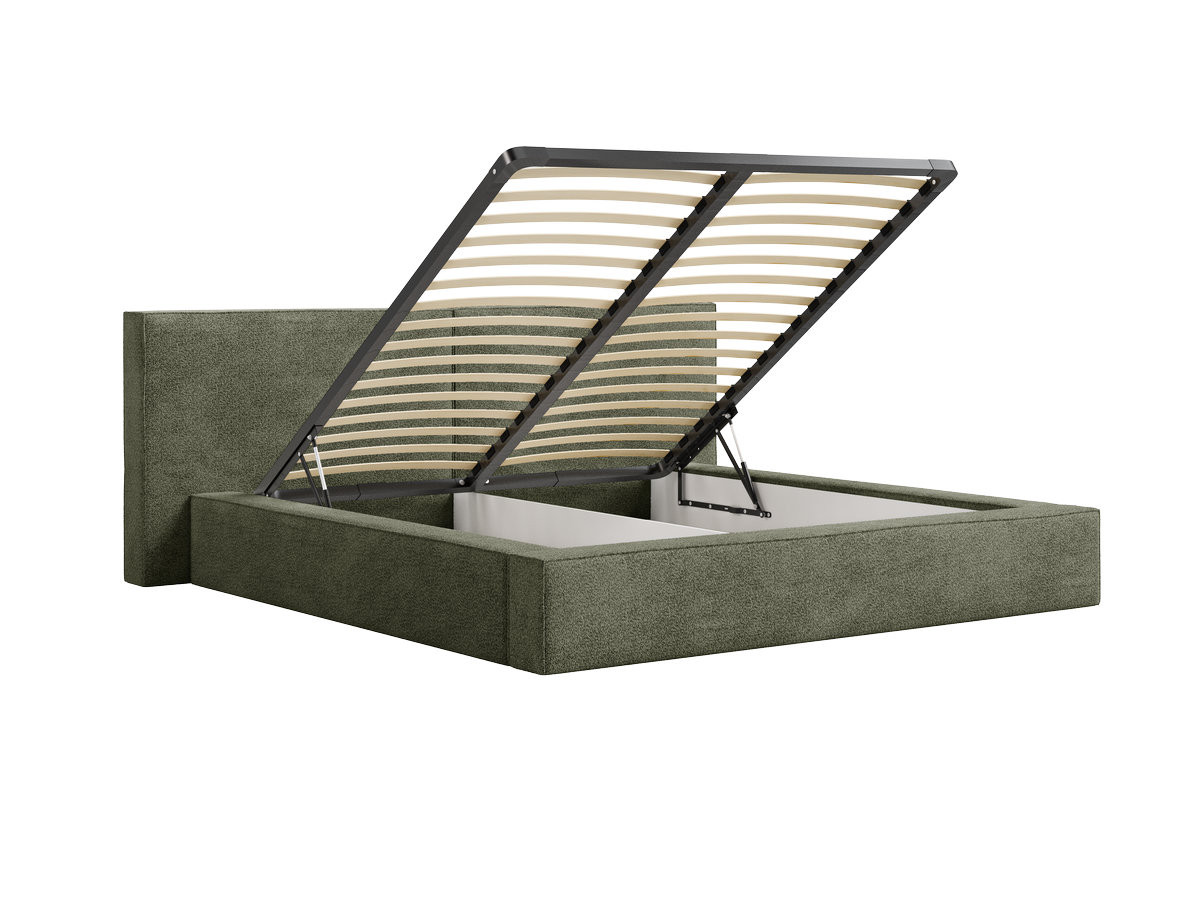 VICTOIRE-opbergbed van boucléstof