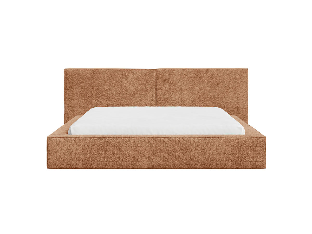 victoire-opbergbed van boucléstof gekleurd oranje