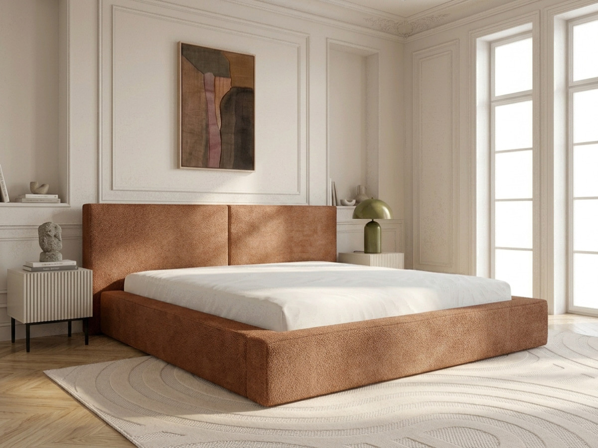 VICTOIRE-opbergbed van boucléstof