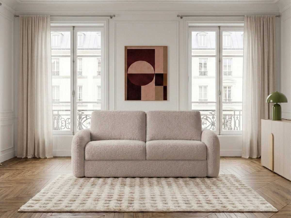 Sofa rozkładana KENAN z systemem włoskim tkanina bukla
