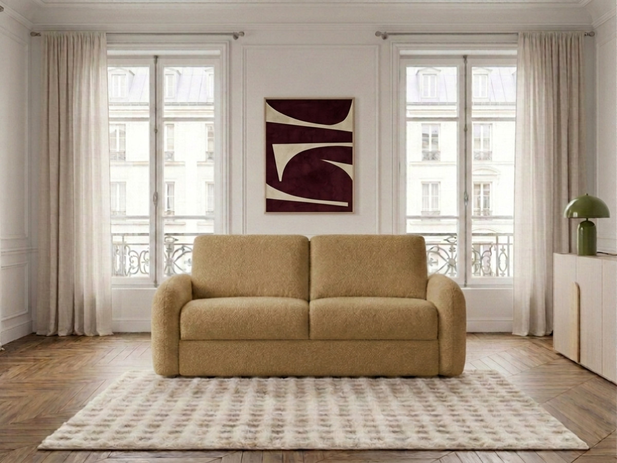 Sofa rozkładana KENAN z systemem włoskim tkanina bukla