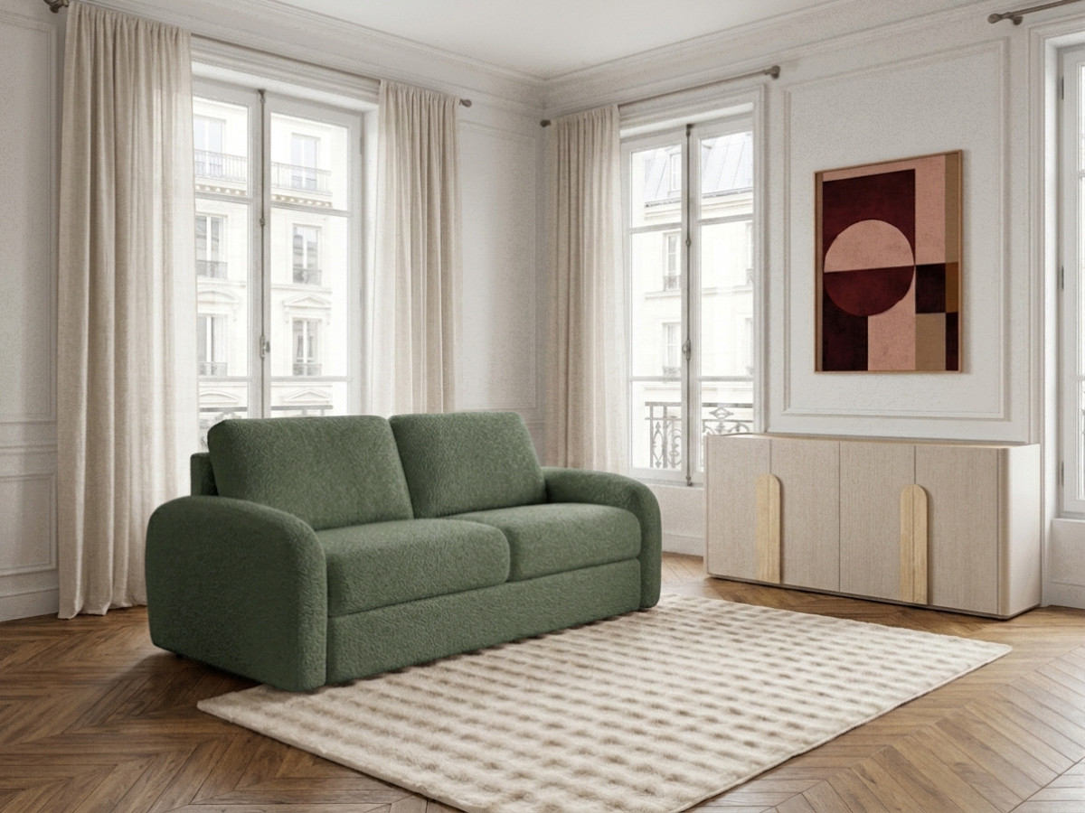 Sofa rozkładana KENAN z systemem włoskim tkanina bukla