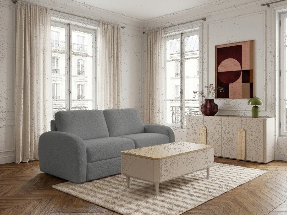 Sofa rozkładana KENAN z systemem włoskim tkanina bukla