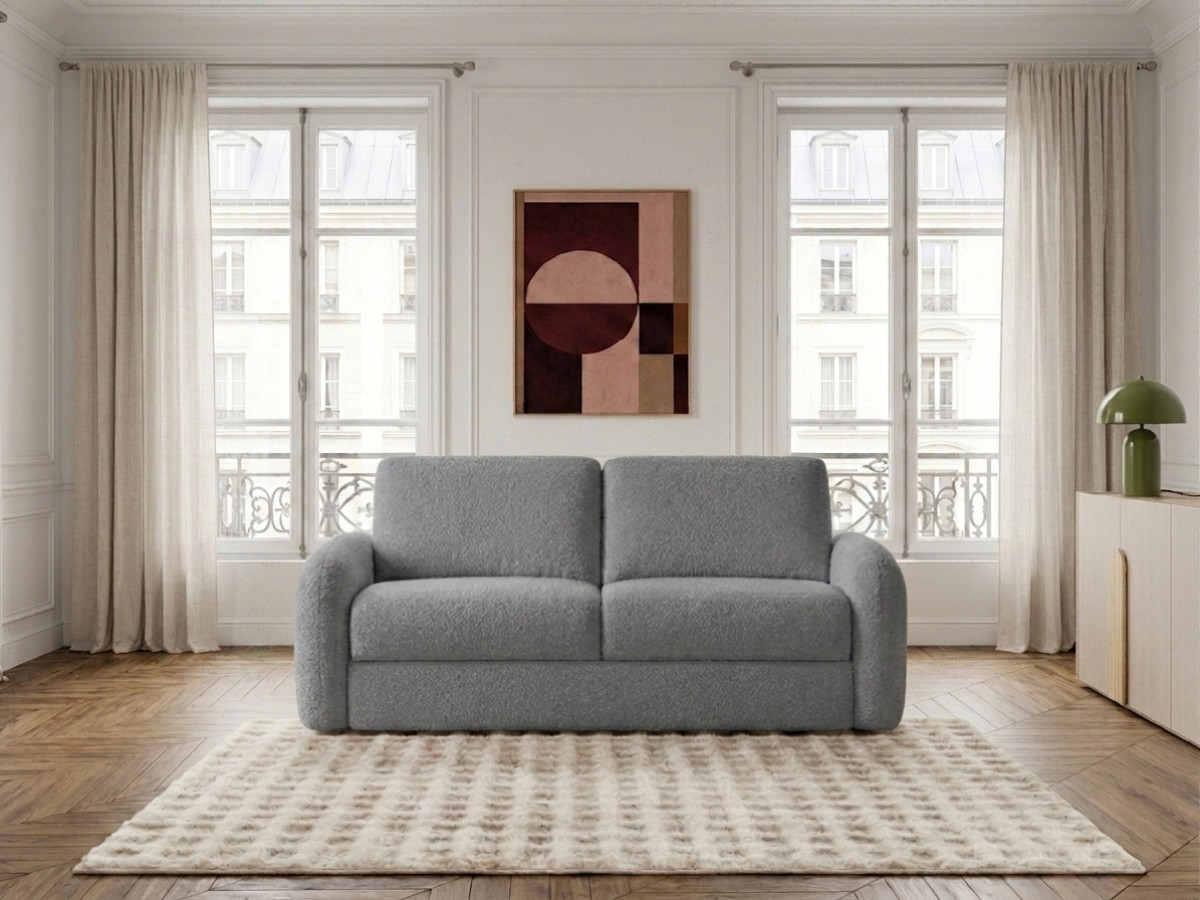 Sofa rozkładana KENAN z systemem włoskim tkanina bukla
