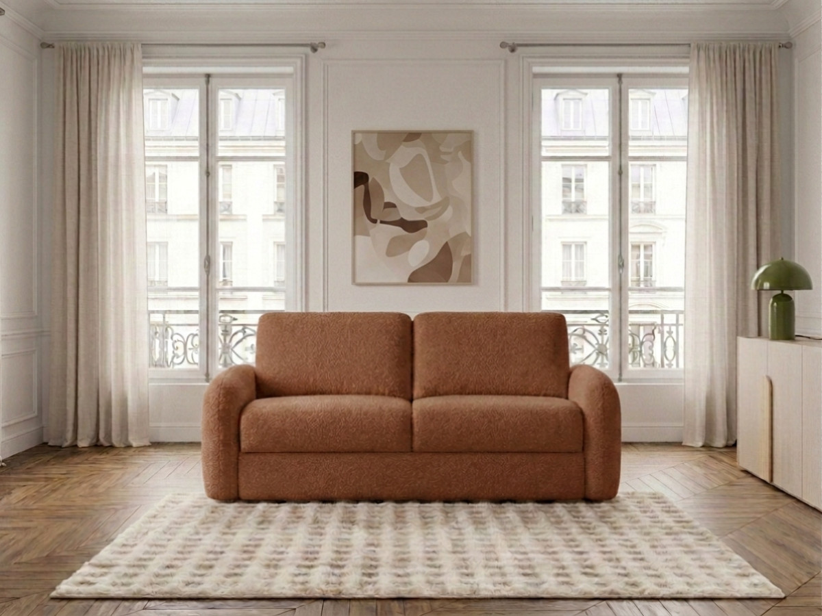 Sofa rozkładana KENAN z systemem włoskim tkanina bukla