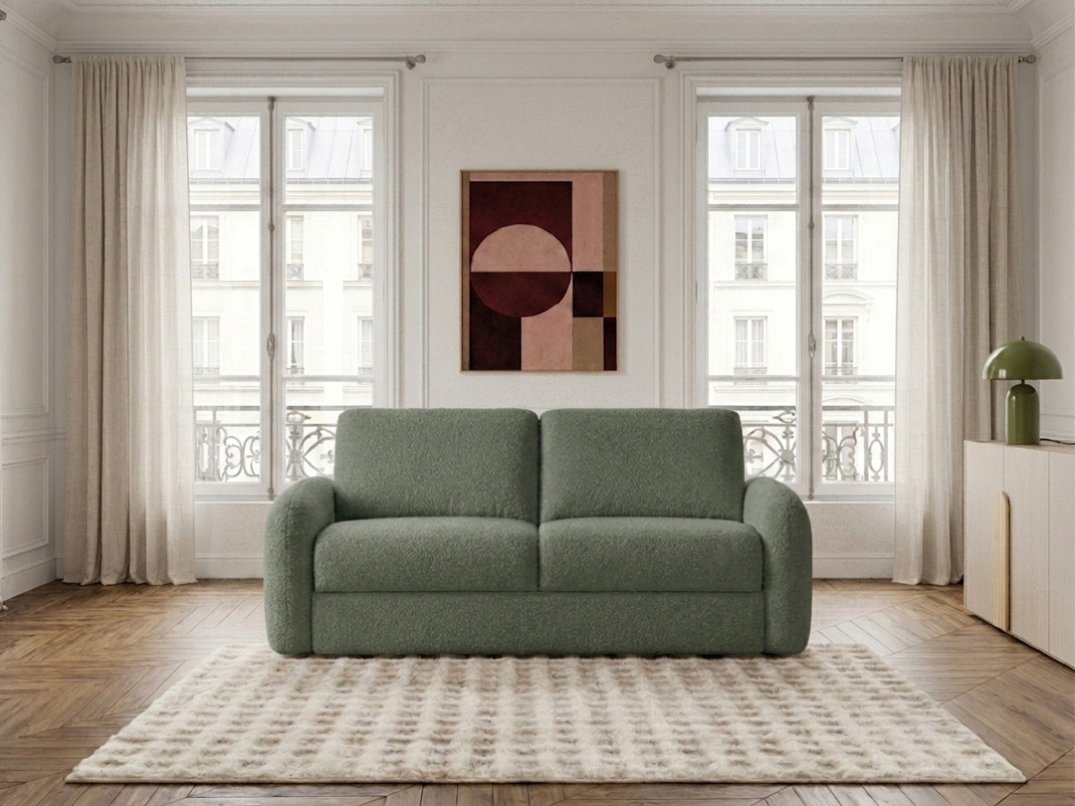 Sofa rozkładana KENAN z systemem włoskim tkanina bukla