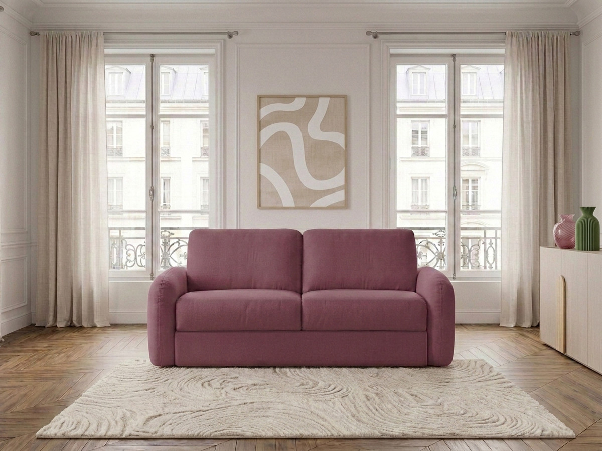 Sofa rozkładana KENAN z systemem włoskim gładka tkanina