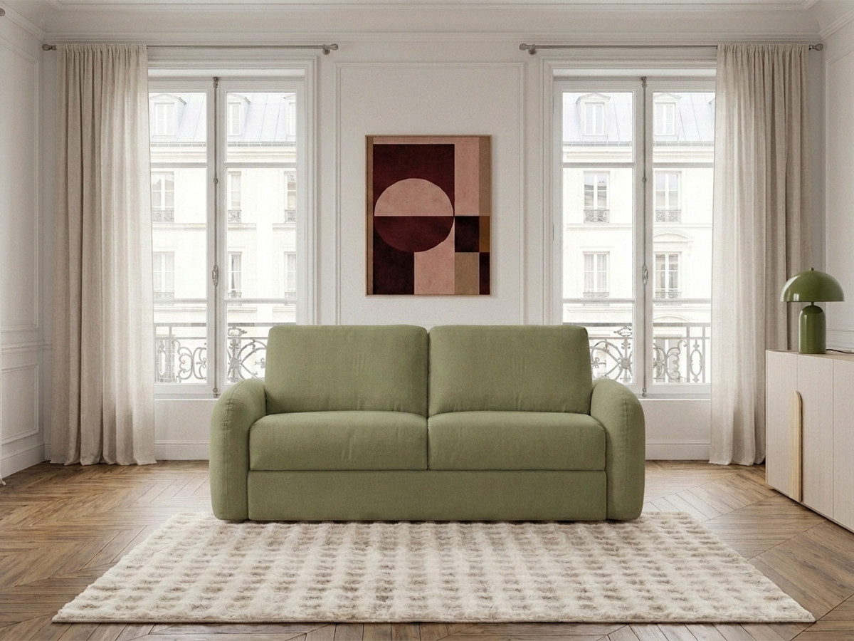 Sofa rozkładana KENAN z systemem włoskim gładka tkanina