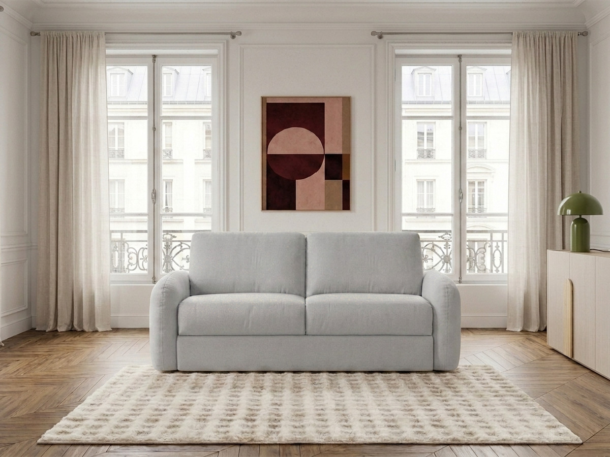 Sofa rozkładana KENAN z systemem włoskim gładka tkanina
