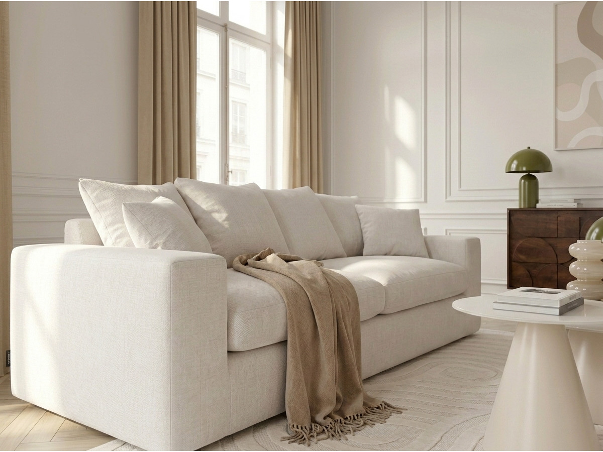 Sofa prosta 2-osobowa nierozkładana NEVADA, gładka tkanina