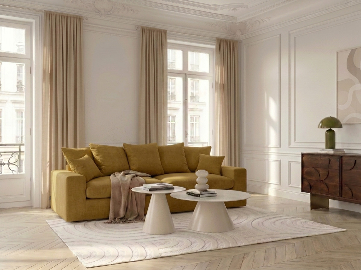 Sofa prosta 3-osobowa nierozkładana NEVADA gładka tkanina